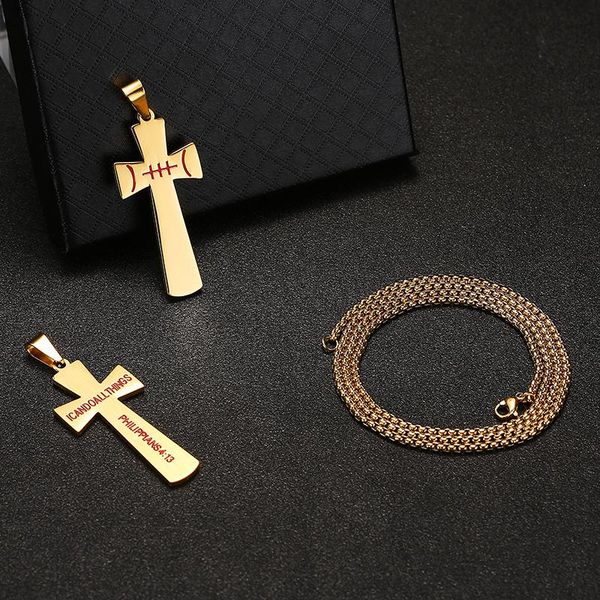 

я филиппийцы choker положительного baseball черное все золотой крест ожерелье do things can жилы christian chain jewelry 413 мотто с sqchpd, Silver