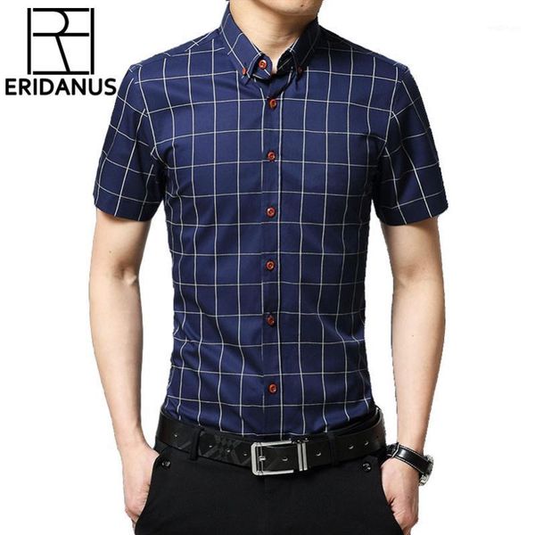 

2020 men dress shirts summer arrival british style simple design button with fashion collar short sleeve casual man shirt m0621, White;black