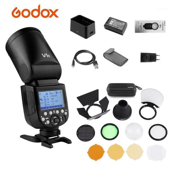 

godox v1c professional camera flash speedlite ak-r1 pocket flash light accessories kit for eos 1500d 3000d wedding studio1