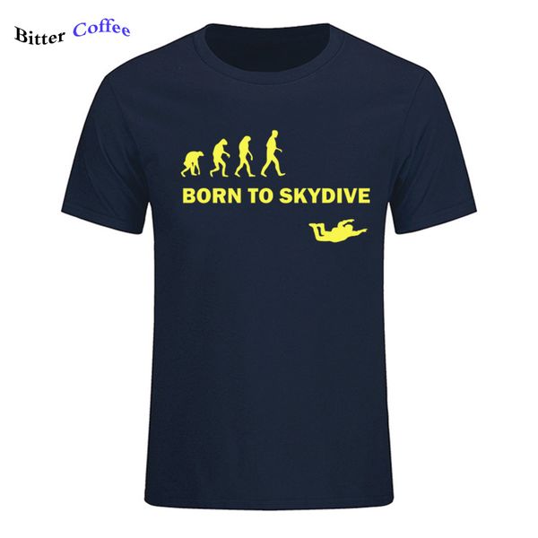 

new arrival men's o-neck born to skydive parachute jump t shirt vintage camiseta crewneck plus size t shirt sport hooded sweatshirt hoo