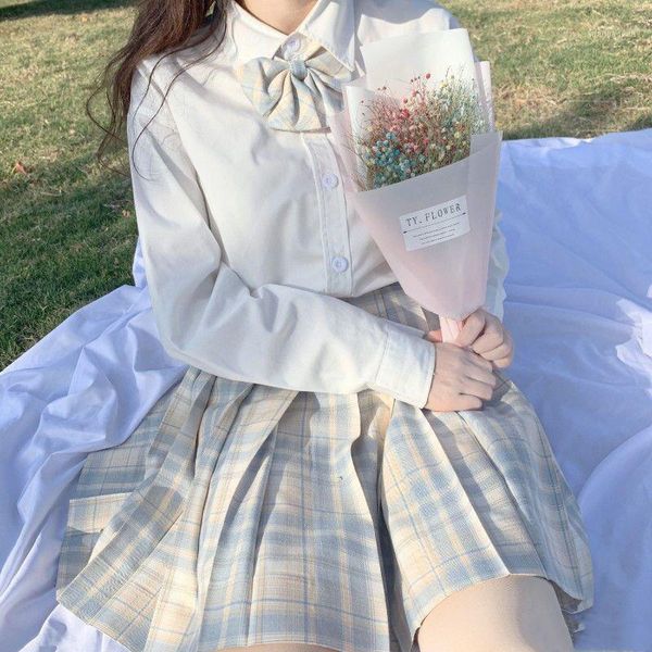 

lemon sea salt lattice skirt suit the same paragraph jk uniform skirt pleated short class service a-line1, Black