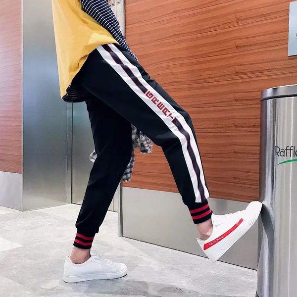 

mtwzl slim zichao casual boys new leggings casual corset tight sports tight pants hip-hop sports pants summer zydur, Blue