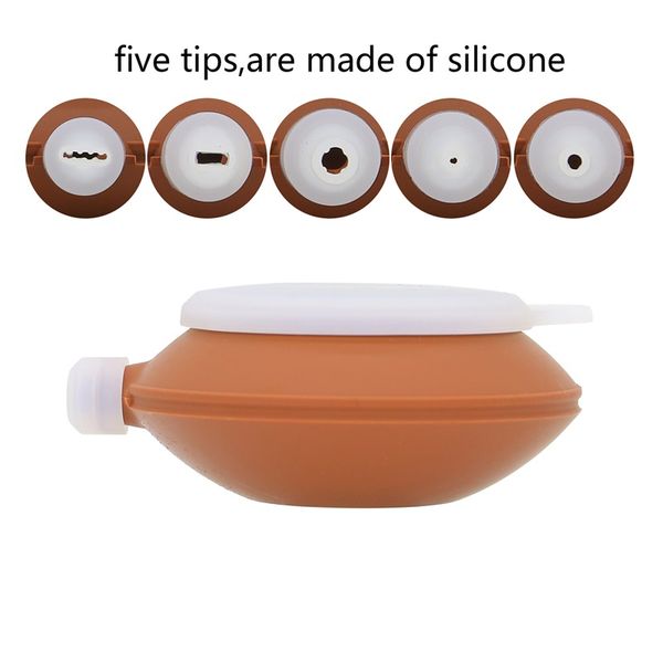 

silicone extruder macaroon chocolates jam new tools baking extrusion apparatus with 5 nozzles kitchen accessories new arrival 5 5mj k2