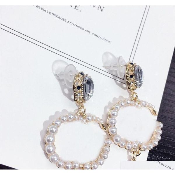 

classic diamond pearl earrings letters designer ladies earrings women pendant earrings studs crystal bra jllgir dh_garden, Golden