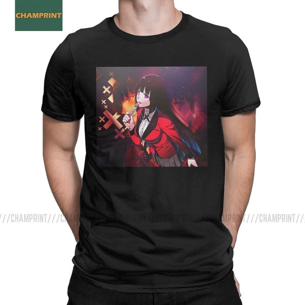 

спорт мужчины t-shirt kakegurui хлопка майка с коротким рукавом jabami yumeko аниме манга японские momobami азартные kirari poker футболках