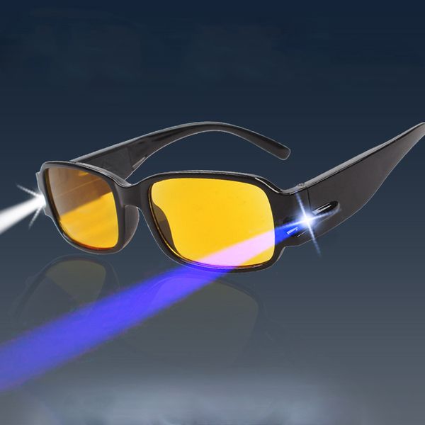 

magnetic adjustable magnet therapy health protection reading glasses with illumination led light money detect