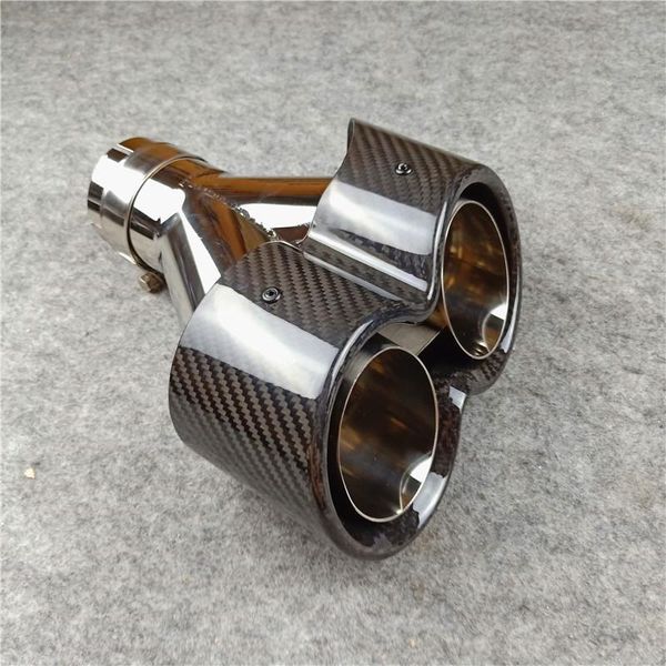 

1 piece carbon fiber y model exhaust pipes system end tip stainless steel muffler tip length about 240mm out 180/240mm tailpipe