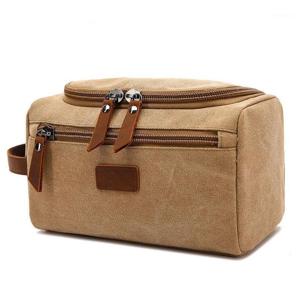 

cosmetic bags & cases classic vintage wash organizer men shaving kit bag washed canvas travel toiletry for men1