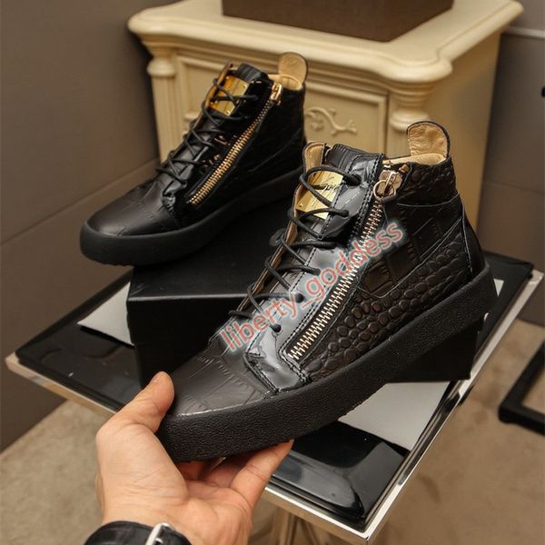 

2021 mens design sneakers low cut spikes flats shoes for men women leather sneakers party design shoes szie 38-44, Black