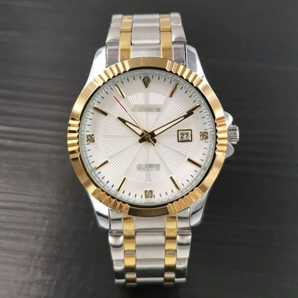 

watch alloy selling waterproof men's single calendar movement watch, Slivery;brown