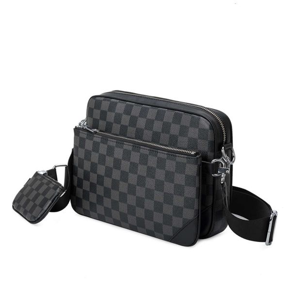 

luxurys designers new single shoulder casual men's three piece combination mahjong chaomen's satchel business straddle bag