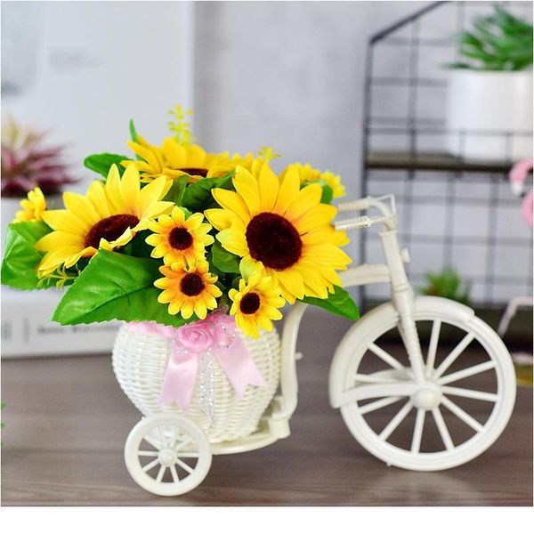 

7pcs/lot 30cm artificial sunflowers bouquet for home wedding garden decor living room party table window decor gifts f jllhvq