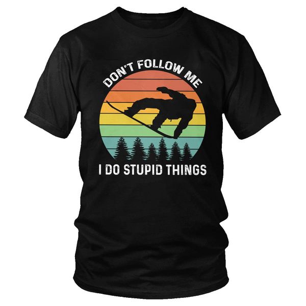 

awesome don't follow me i do stupid things for funny short sleeves snowboarding monkey tee sport hooded sweatshirt hoodie men t shirt