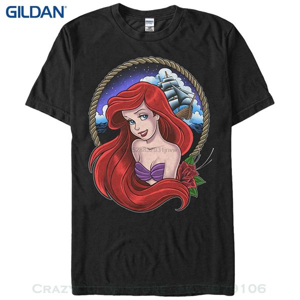 

short sleeve t-shirt funny print the little mermaid ariel rope frame mens graphic t shirt sport hooded sweatshirt hoodie
