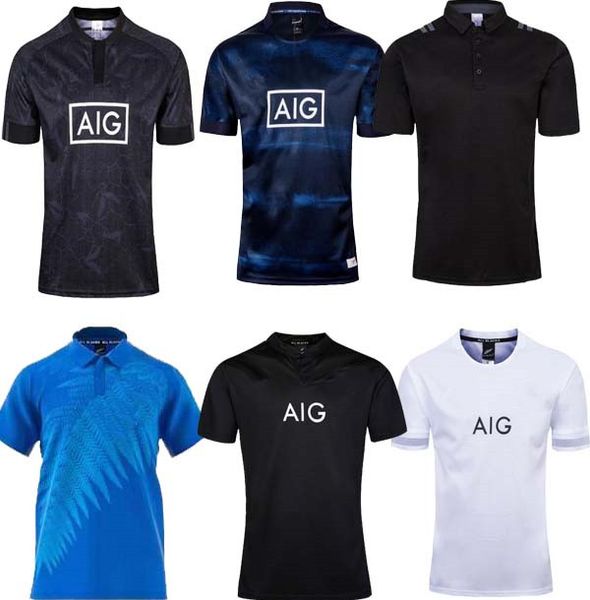 

in stock2019 2020 rugby jerseys all black 100 year anniversary commemorative edition all black rugby jersey size s-3xl, Black;gray