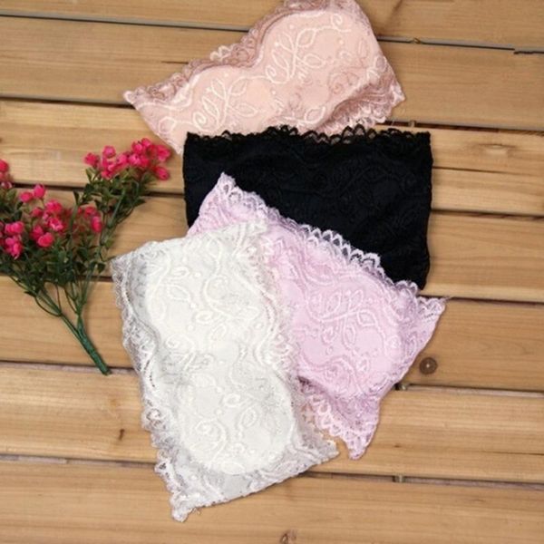 

bras lace strapless bra wrapped chest crop bralette lingerie for women underwear brassiere racerback tanks, Red;black