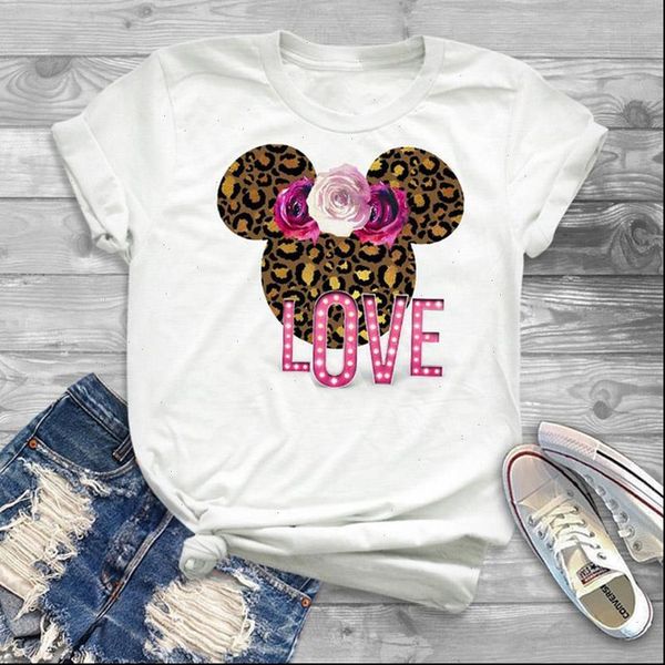 

women fashion tshirt cartoon womens t shirt cute ear tshirts girl laides tumblr tee hipster clothing female tee shirts, White
