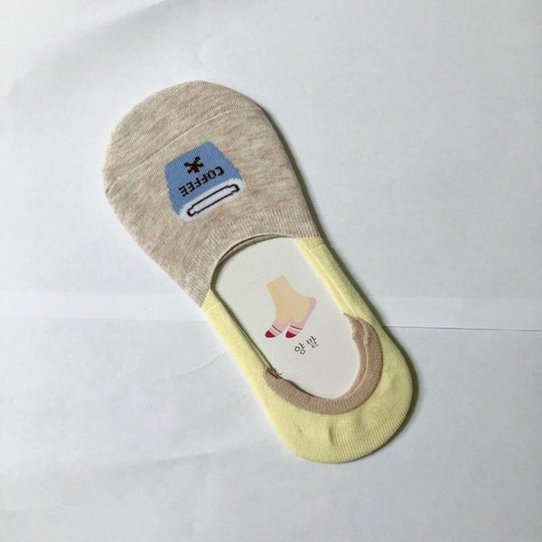 

versatile cartoon women's summer new boat shallow mouth low boat invisible socks cotton invisible socks xzfgs, Black