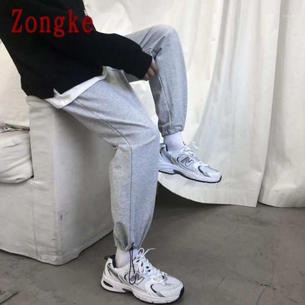 

zongke straight casual pants men japanese streetwear joggers men pants harajuku sweatpants hip hop trousers 2020 m-5xl1, Black