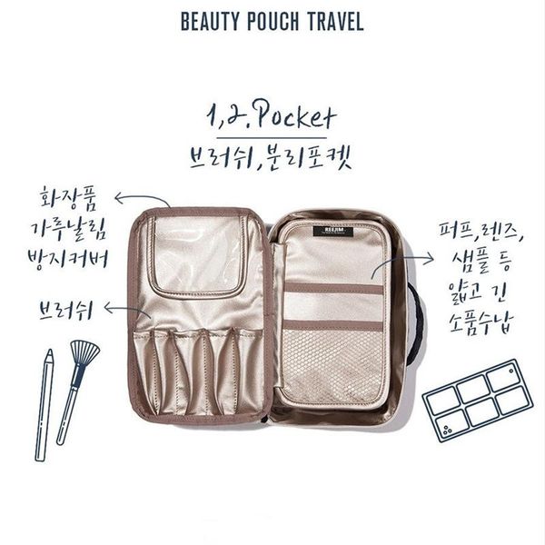 

korean-style multi-functional female cosmetic bag simple portable large capacity cosmetics storage bag travel waterproof wash ba