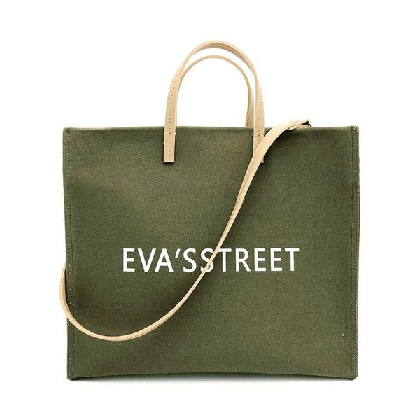 

2020 new summer canvas handbag fashion trend shoulder bag large capacity shopping bag female