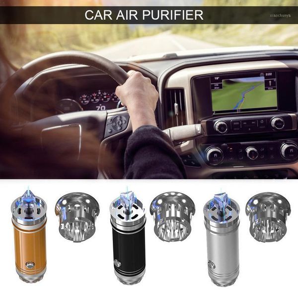 

car air purifier q1 negative ionizer freshener odor eliminator 12v/dc 110v-240v/ac multipurpose gold silver black optional1