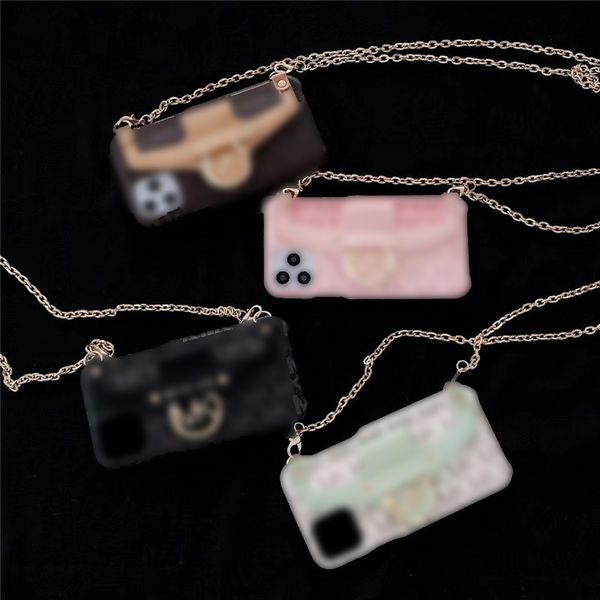 

fashion designer iphone cases with letters print for new iphone12 12pro 12promax 12mini iphone6/6s to iphone 11promax with chain lanyards -2