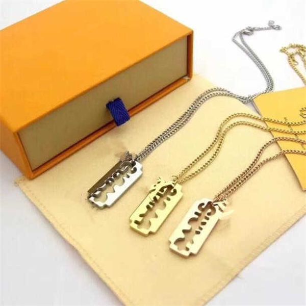 

2021 luxury designer couple necklace fashion brand women's jewelry, Silver