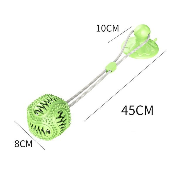 

tpr dog feeder thermoplastic rubber small bell sucker pets toy biting interaction leaking food gnaw molars tool 3 color 18si g2