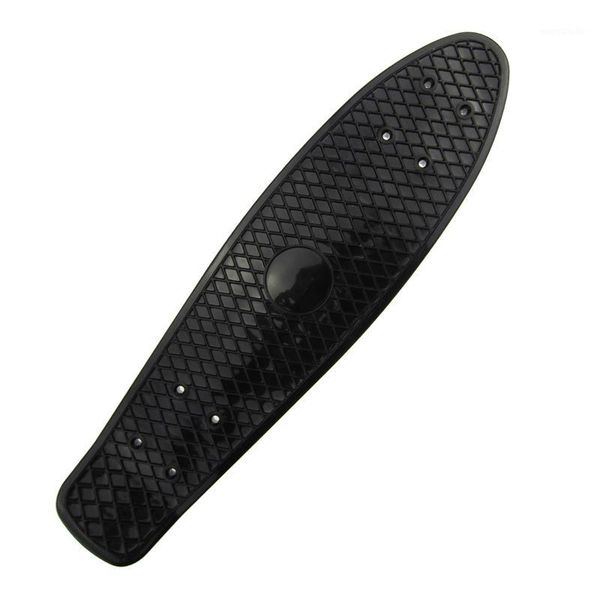 

22.5x 6 inch skateboard plastic fish banana skating board decks for outdoor sport fish board non-slip deck black1