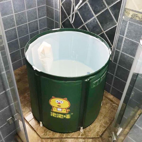 

full body round folding tub plastic bath barrel tub inflatable bathtub thickened home bath barrel