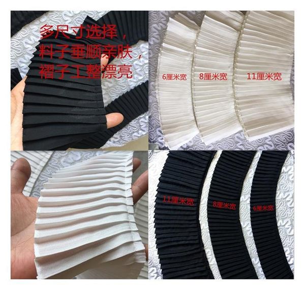 

6cm,8cm,11cm 2mts linen chiffon ruffle lace fabric trimming sewing for dress accessaries diy doll skirt cuffs decorati jlllxl