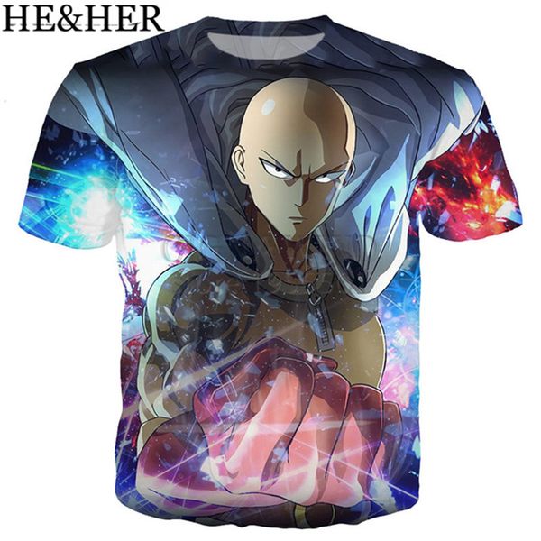 

new design anime one punch man 3d print shirts funny comics humor men clothing