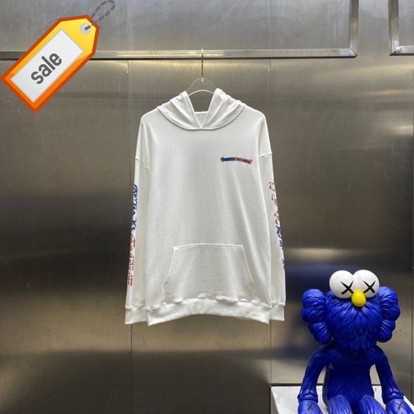 

21 tide brand ch family men's women's classic sanskrit printing leisure hoodie thin t-shirt for men women, Black