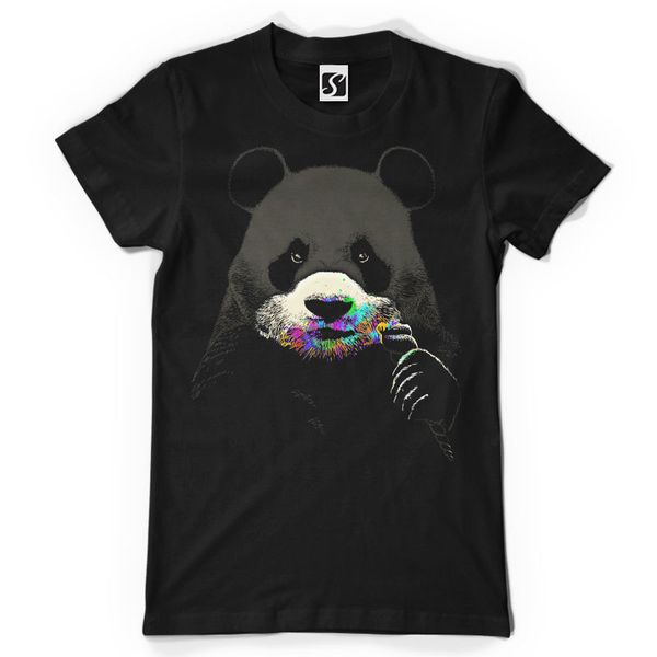 

sport 2019 new summer men fashion exclusive men's t-shirt - colourful flavour - panda design o-neck tee shirts