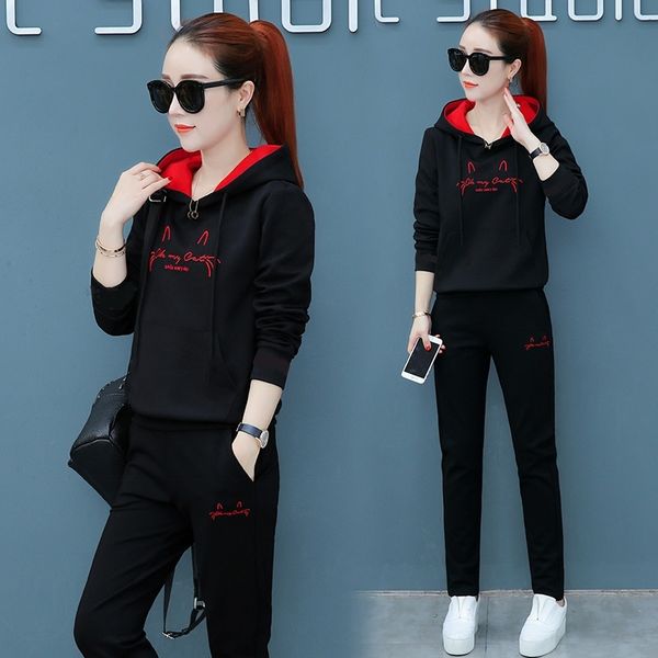 

qzo4h двухсекционный 2020 осень двухмесячного piecewomen костюм осень новый спортивный досуг корейский потерять большой кусок два набора dwg, Gray