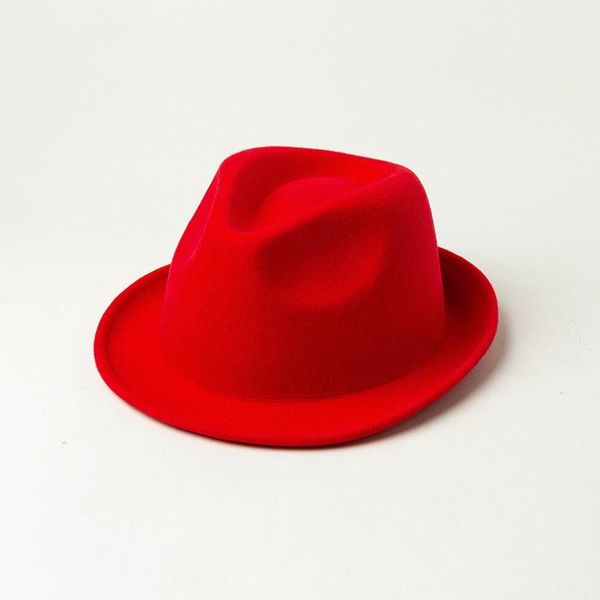 

cokk шерсть fedora hat осень зимние шапки для женщин мужчин унисекс зафланцовке мода джаз cap фетровые шляпы top vintage ladies red кпт wmtv, Blue;gray