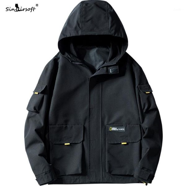 

new arrival 100% polyester big pockets jacket men zipper soild safari style streetwear coat male spring autumn fashion clothing1, Black;brown
