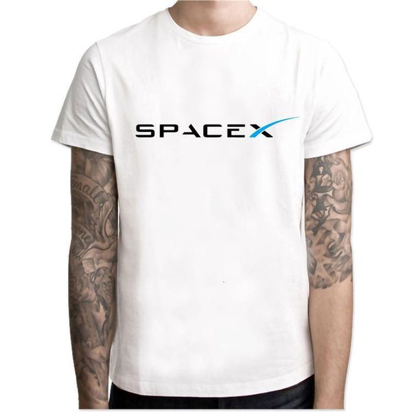 

space x футболка мужская tesla tes tes повседневная топ-дизайн занимает mars модальный принт tee рубашка spacex графическая гитара tee, White;black