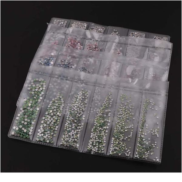 

ss3-ss10 4 colors about 1728pcs opal series shiny nail art rhinestone non ix flatback glue on rhinestones for diy jllcgg, Black