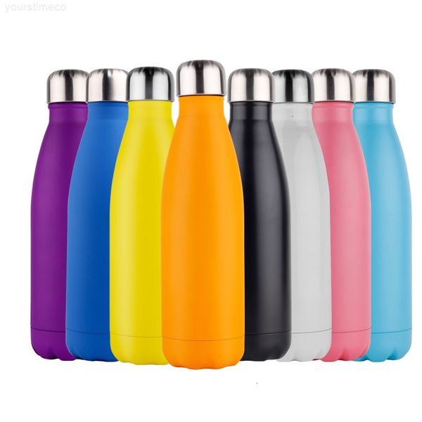 

stainless 500ml water bottle cycling camping sports steel double wall vacuum vaso insulation bottles keep warmer flasks
