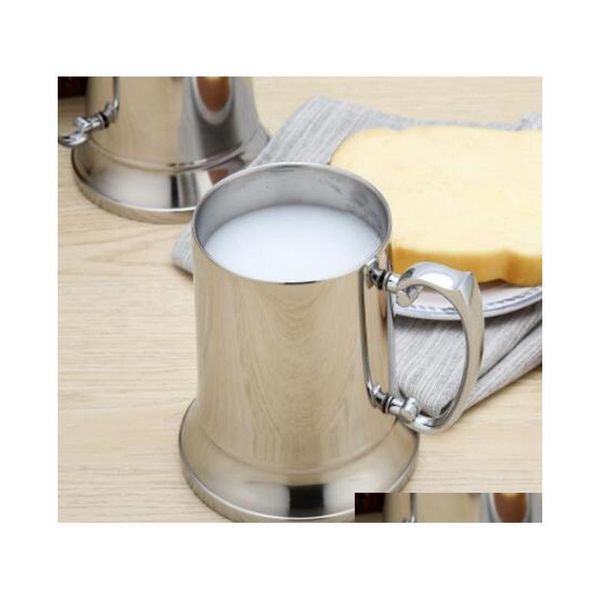 

16 ounce double wall stainless steel tankard ,beer mug, , mirror finish k8xgh