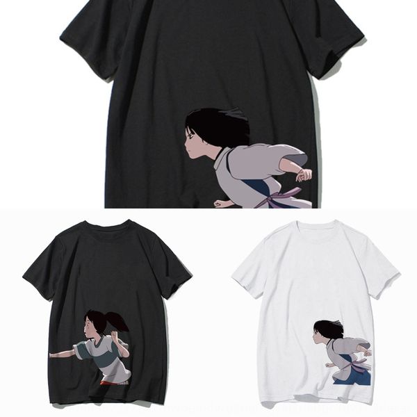 

32 thread cotton couple's summer women's new ins small crowd design feeling loose cartoon short sleeve class t-shirt t-shirt cloth, White
