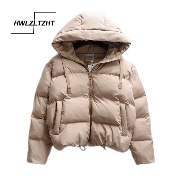 

winter hooded parkas woman warm down jacket cotton padded jacket large size woman coat thicken women casual women puffer jacket 201110, Black