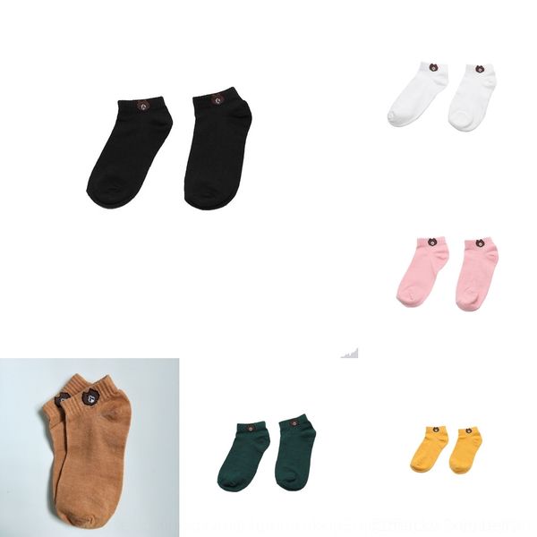 

5gx2s медведь женщин весной и полиэстер интернет знаменитости вышитые harajuku boat хлопок носки женские мелкий рот носки лодки лето низкий, Black