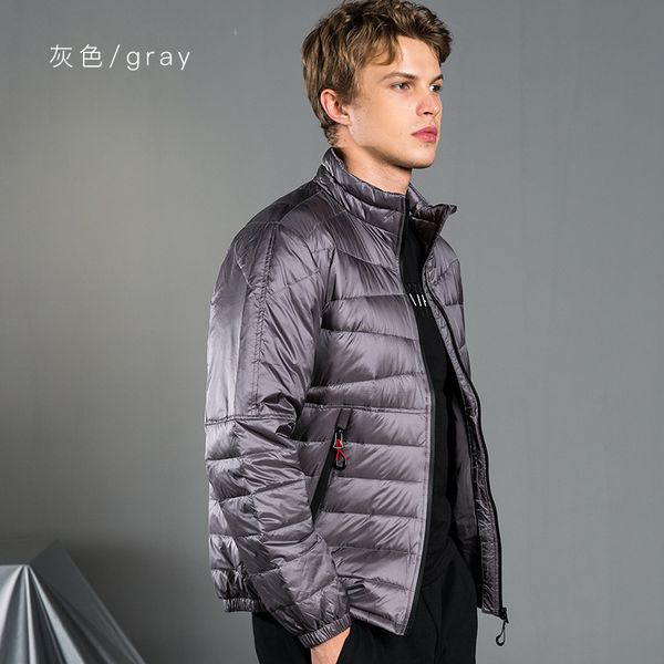 

2021 new men's ultra light jacket winter feather for men windbreaker plus down coat u7ne, Black