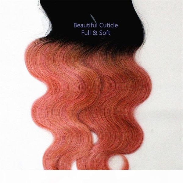 

ombre color brazilian body wave hair extensions 3 or 4 bundles indian 100% virgin human hair weaves ombre two tone color 10-18inch, Black