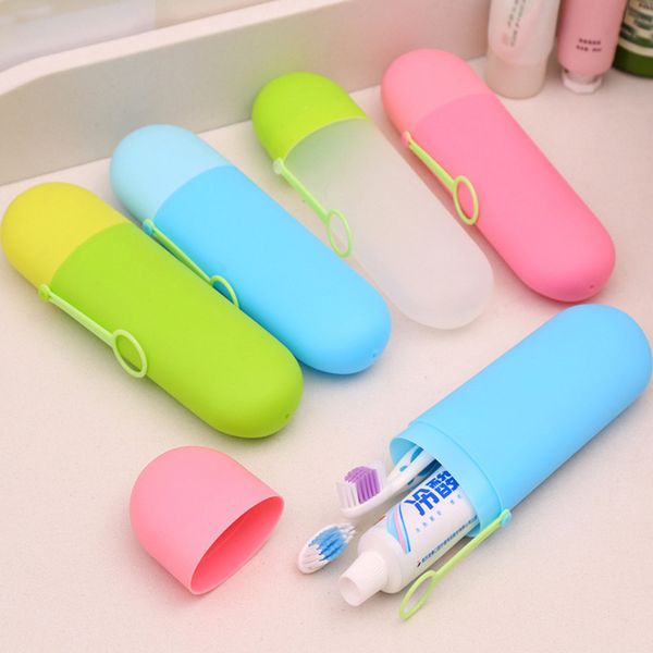 

portable travel toothpaste toothbrush cap case household storage cup outdoor holder bathroom accessories para banheiro