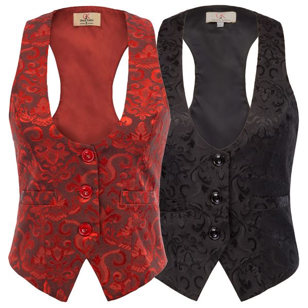 

women suit vest waistcoat vintage steampunk jacket tuxedo slim work gilet party evening formal club  new lady clothes 1023, Black;white