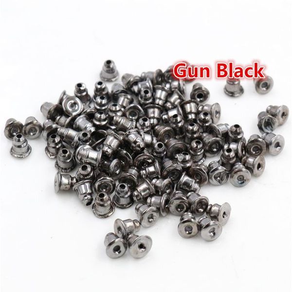 

200pcs earring backs classic 8 colors plated metal earring back plug earring settings base ear st bbyqlp, Black